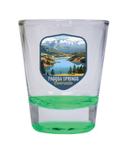 Load image into Gallery viewer, Pagosa Springs Colorado Design B Souvenir 2 Ounce Shot Glass Round
