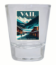 Load image into Gallery viewer, Vail Colorado Design B Souvenir 2 Ounce Shot Glass Round

