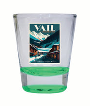 Load image into Gallery viewer, Vail Colorado Design B Souvenir 2 Ounce Shot Glass Round
