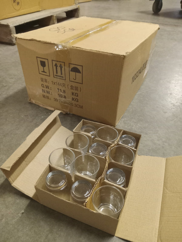 144 Blank Round Shot Glasses