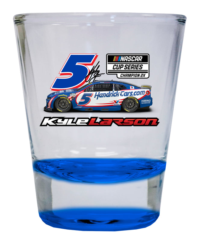 Kyle Larson 2X Champ #5 Nascar Offic. Licensed 2 oz Round Shot Glass
