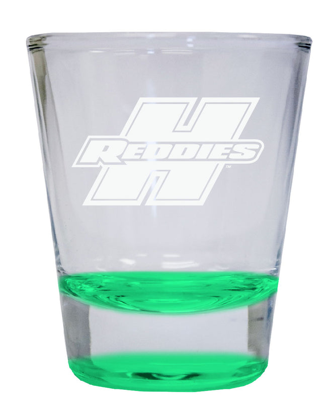 Henderson State Reddies 2 oz Engraved Shot Glass Round Officially Licensed Collegiate Porduct
