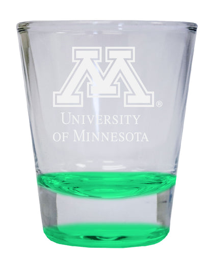 Minnesota Gophers 2 oz Engraved Shot Glass Round Officially Licensed Collegiate Product