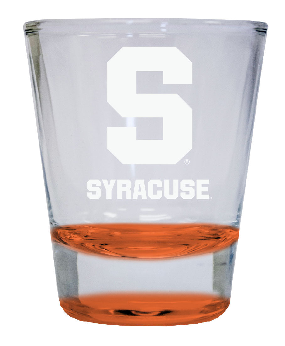 Syracuse  2 oz Engraved Shot Glass Round  Officially Licensed Collegiate Product