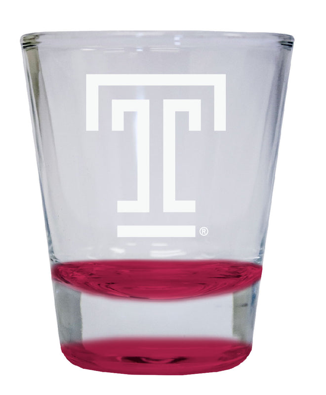 Temple University 2 oz Engraved Shot Glass Round Officially Licensed Collegiate Porduct