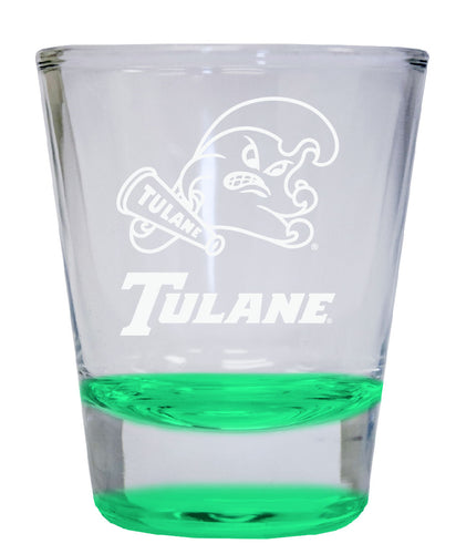 Tulane University Wave 2 oz Engraved Shot Glass Round Officially Licensed Collegiate Porduct