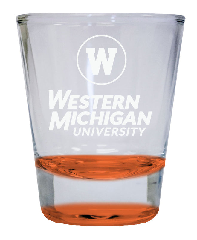 Western Michigan University 2 oz Engraved Shot Glass Round Officially Licensed Collegiate Porduct