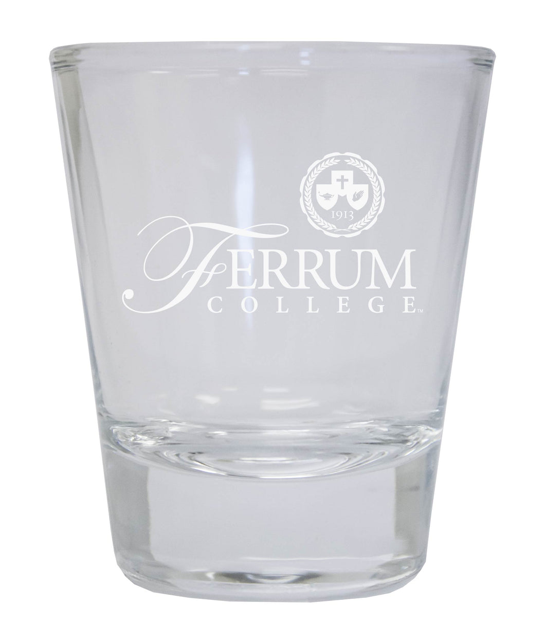 Ferrum College Etched Round Shot Glass Officially Licensed Collegiate Product