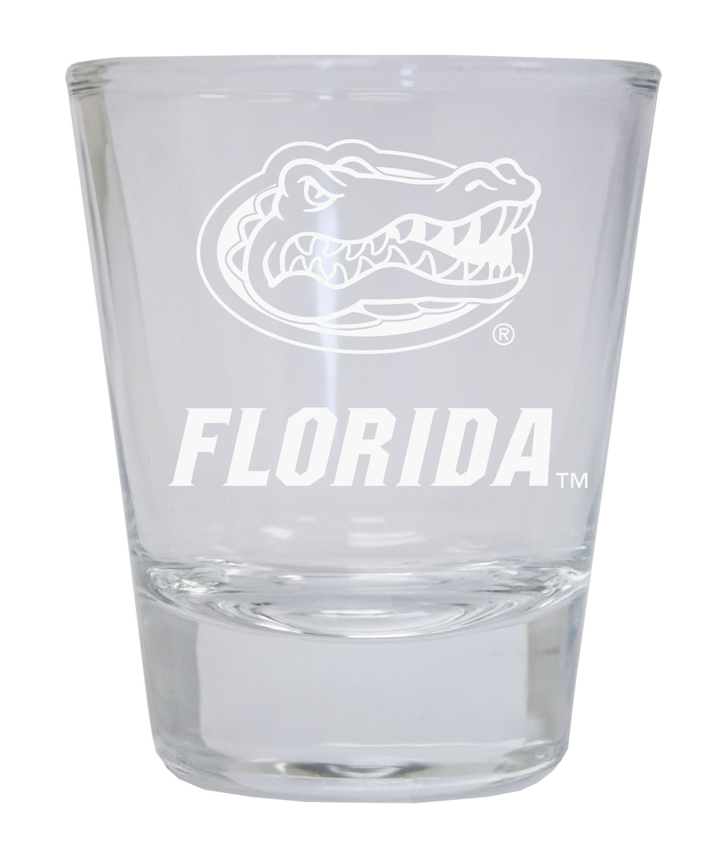 Florida Gators Etched Round Shot Glass Officially Licensed Collegiate Product
