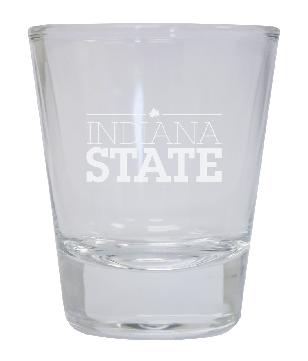 Indiana State University Etched Round Shot Glass Officially Licensed Collegiate Product