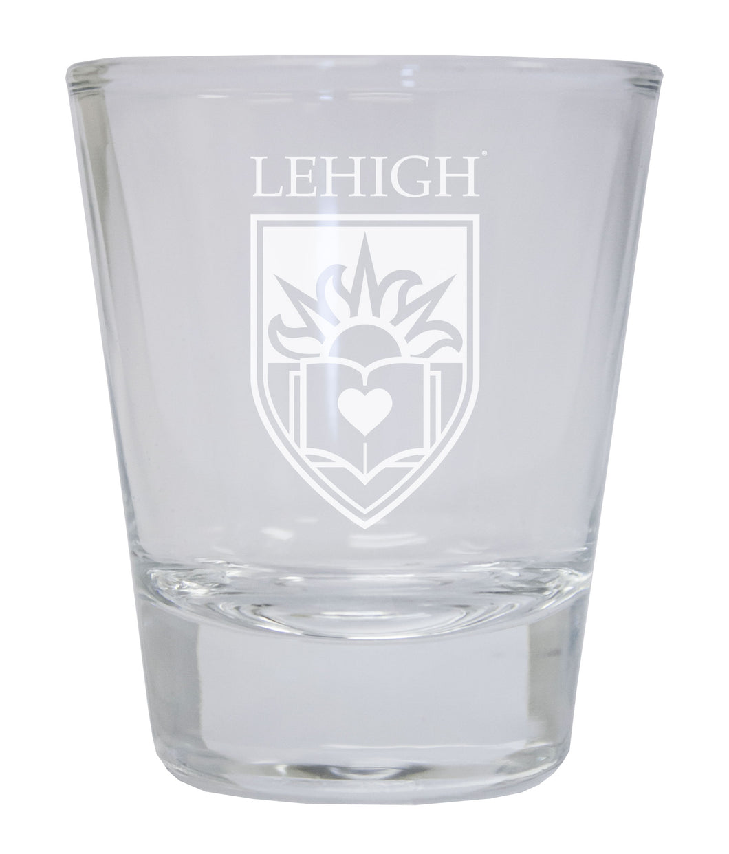 Lehigh University Mountain Hawks Etched Round Shot Glass Officially Licensed Collegiate Product