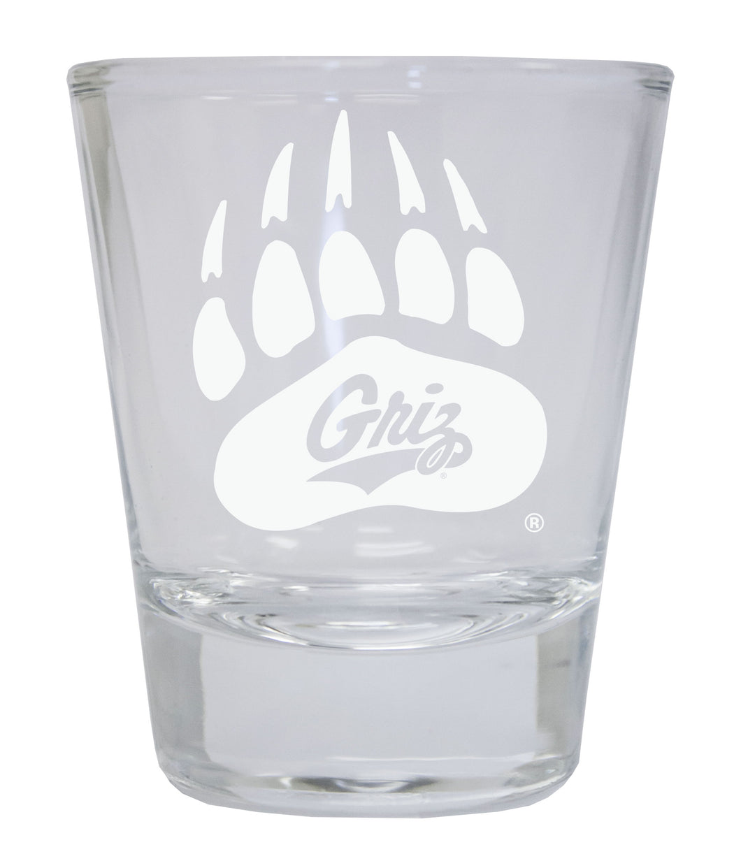 Montana University Etched Round Shot Glass Officially Licensed Collegiate Product