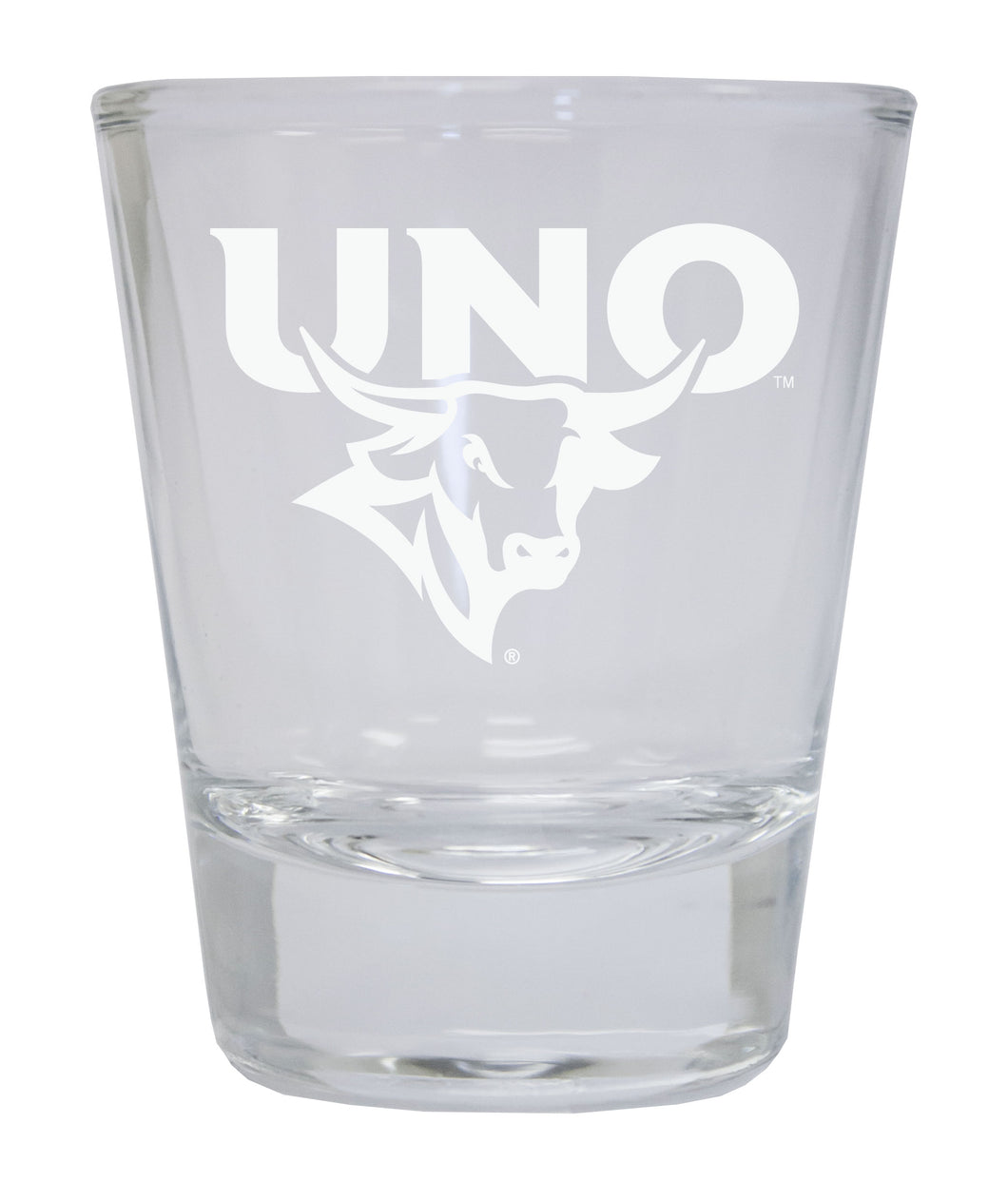 Nebraska at Omaha Etched Round Shot Glass Officially Licensed Collegiate Product