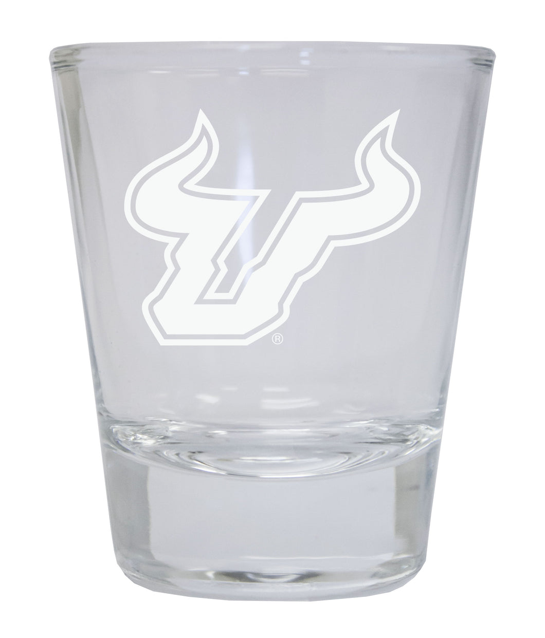 South Florida Bulls Etched Round Shot Glass Officially Licensed Collegiate Product
