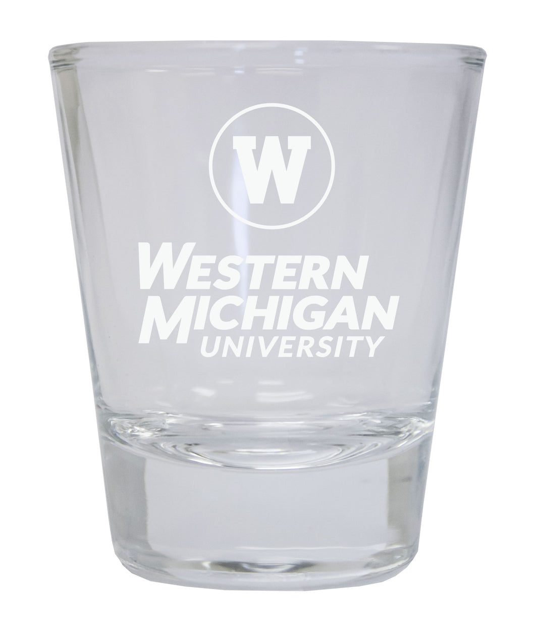 Western Michigan University Etched Round Shot Glass Officially Licensed Collegiate Product