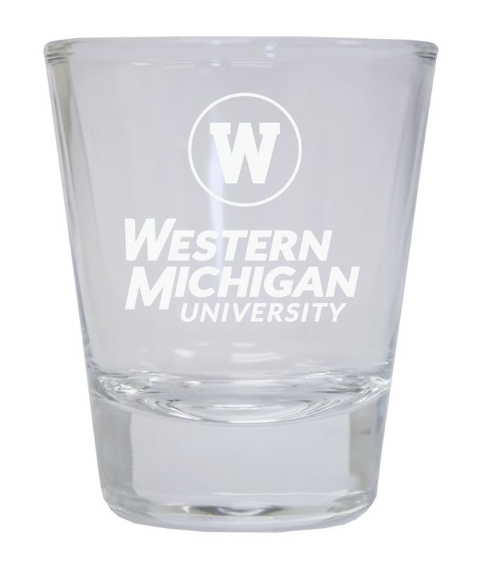 Western Michigan University Etched Round Shot Glass Officially Licensed Collegiate Product