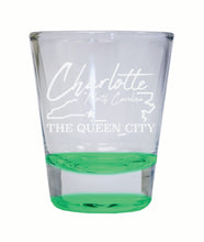 Load image into Gallery viewer, Charlotte North Carolina Souvenir 2 Ounce Engraved Shot Glass Round
