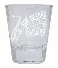 Load image into Gallery viewer, New Orleans Louisiana Souvenir 2 Ounce Engraved Shot Glass Round Clear 4-Pack
