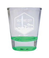 Load image into Gallery viewer, Salt Lake City Utah Souvenir 2 Ounce Engraved Shot Glass Round
