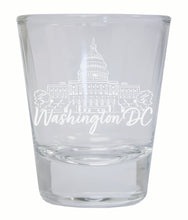 Load image into Gallery viewer, Washington DC Engraving2 Souvenir 2 Ounce Engraved Shot Glass Round Clear 4-Pack
