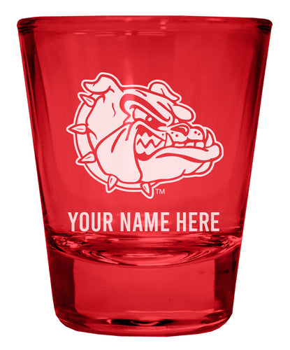 Gonzaga Bulldogs Customizable Engraved Full Color 2oz Shot Glass Red Officially Licensed Collegiate Product 2-Pack