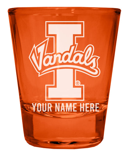 Idaho Vandals Customizable Engraved Full Color 2oz Shot Glass Orange Officially Licensed Collegiate Product Single