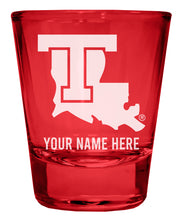 Load image into Gallery viewer, Louisiana Tech Bulldogs Customizable Engraved Full Color 2oz Shot Glass Red Officially Licensed Collegiate Product Single
