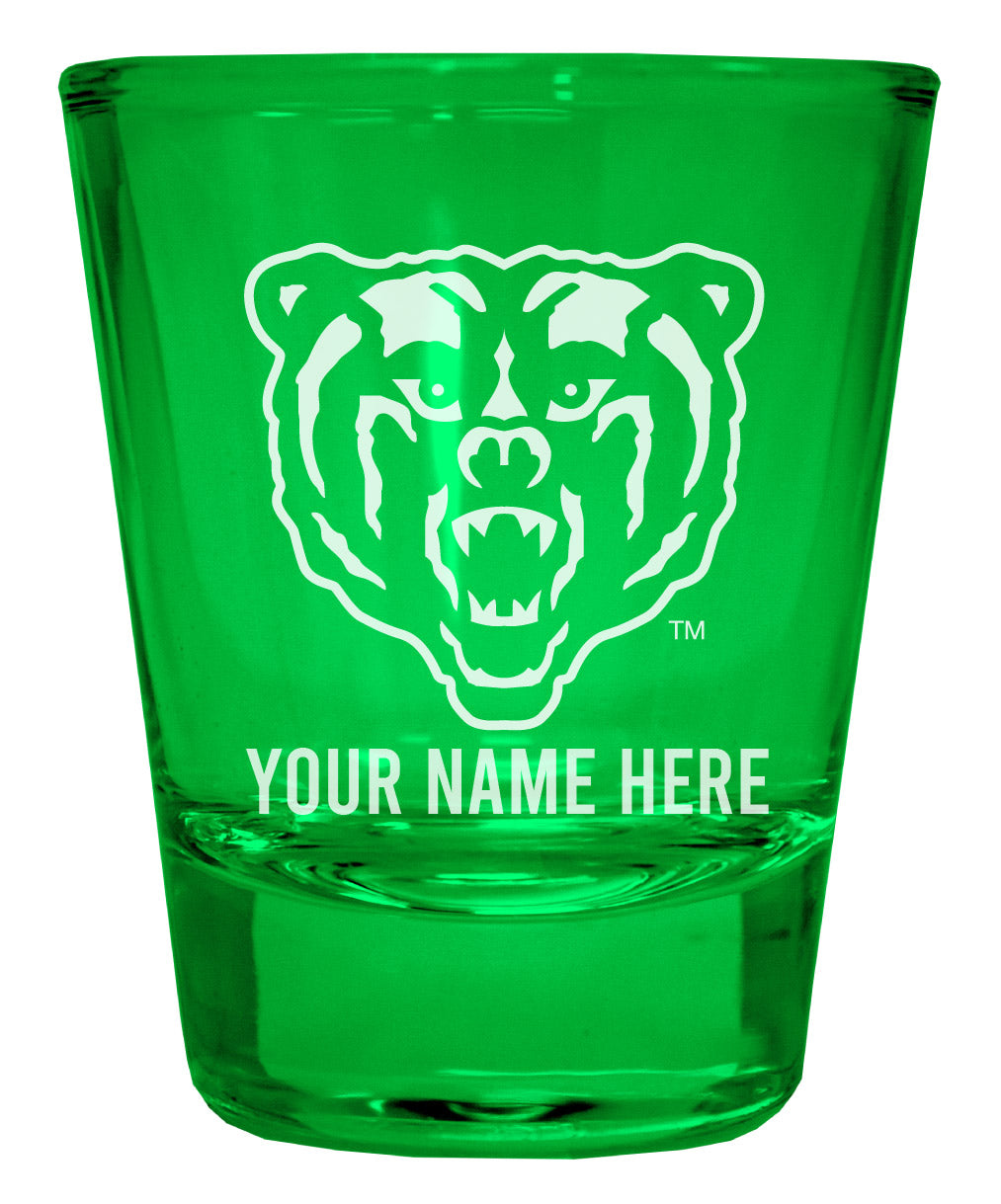 Mercer University Customizable Engraved Full Color 2oz Shot Glass Green Officially Licensed Collegiate Product Single
