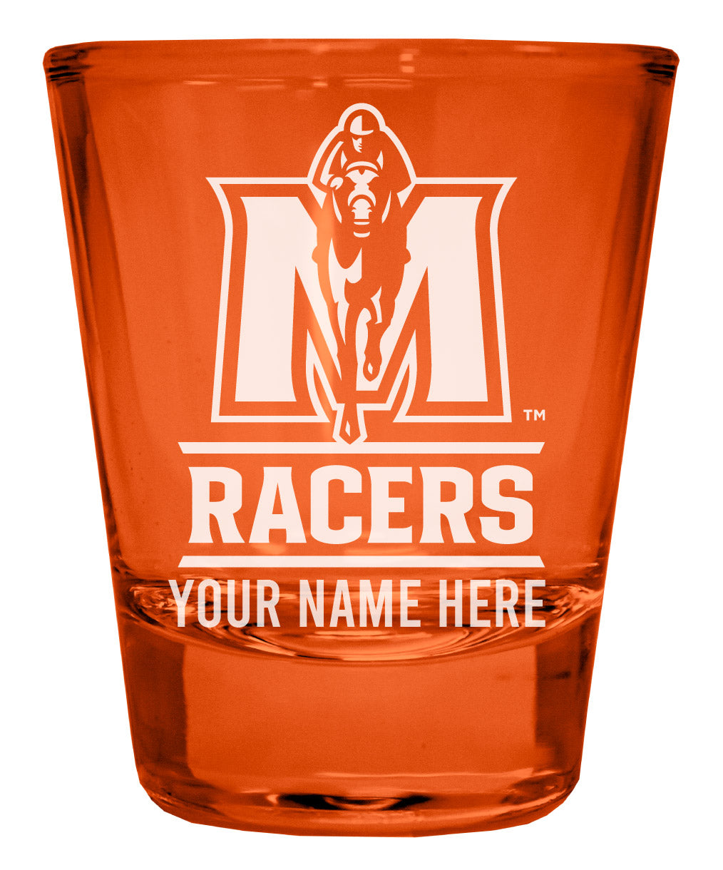 Murray State University Customizable Engraved Full Color 2oz Shot Glass Orange Officially Licensed Collegiate Product Single
