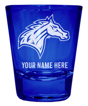 Load image into Gallery viewer, Rider University Broncs Customizable Engraved Full Color 2oz Shot Glass Blue Officially Licensed Collegiate Product 4-Pack
