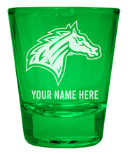 Load image into Gallery viewer, Rider University Broncs Customizable Engraved Full Color 2oz Shot Glass Officially Licensed Collegiate Product
