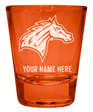 Load image into Gallery viewer, Rider University Broncs Customizable Engraved Full Color 2oz Shot Glass Officially Licensed Collegiate Product
