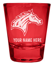 Load image into Gallery viewer, Rider University Broncs Customizable Engraved Full Color 2oz Shot Glass Officially Licensed Collegiate Product
