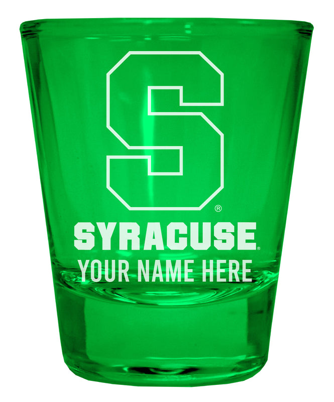 Syracuse Orange Customizable Engraved Full Color 2oz Shot Glass Officially Licensed Collegiate Product