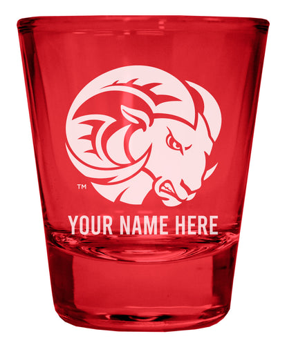 Winston-Salem State Customizable Engraved Full Color 2oz Shot Glass Red Officially Licensed Collegiate Product 2-Pack