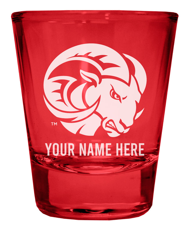 Winston-Salem State Customizable Engraved Full Color 2oz Shot Glass Red Officially Licensed Collegiate Product 2-Pack