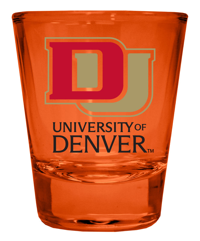 University of Denver Pioneers Full Color 2oz Shot Glass Officially Licensed Collegiate Product