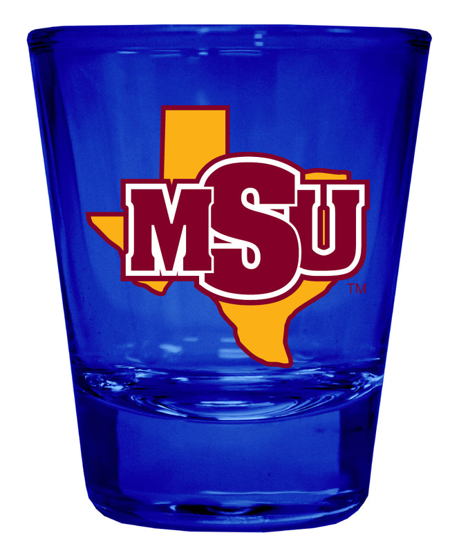Midwestern State University Mustangs Full Color 2oz Shot Glass Officially Licensed Collegiate Product