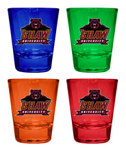 Load image into Gallery viewer, Shaw University Bears Full Color 2oz Shot Glass Officially Licensed Collegiate Product
