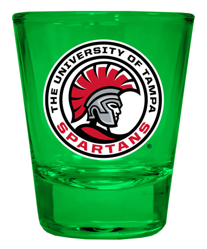 University of Tampa Spartans Full Color 2oz Shot Glass Officially Licensed Collegiate Product