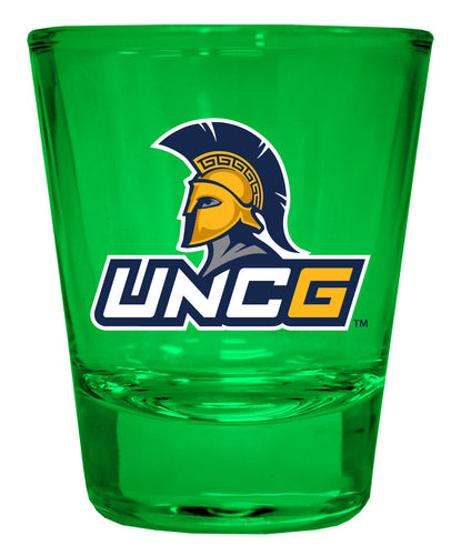 North Carolina Greensboro Spartans Full Color 2oz Shot Glass Officially Licensed Collegiate Product