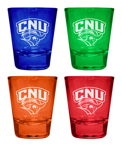 Christopher Newport Captains Engraved Full Color 2oz Shot Glass Officially Licensed Collegiate Product