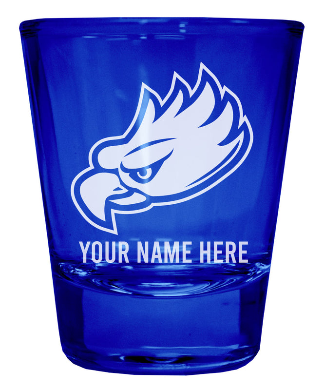Florida Gulf Coast Eagles Officially Licensed Personalized Engraved Full Color 2 oz Shot Glass Blue