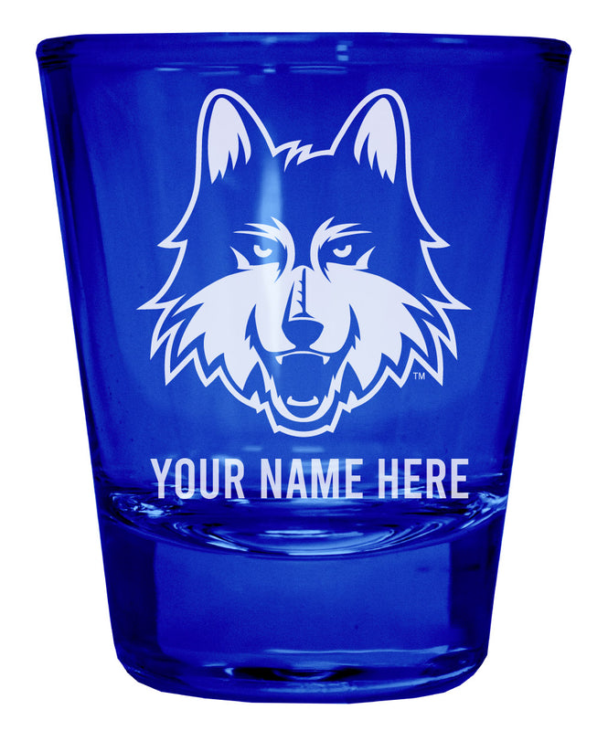 Loyola University Ramblers Officially Licensed Personalized Engraved Full Color 2 oz Shot Glass Blue
