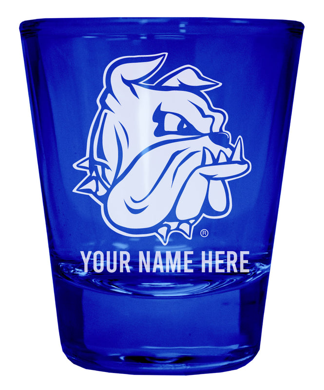 Minnesota Duluth Bulldogs Officially Licensed Personalized Engraved Full Color 2 oz Shot Glass Blue