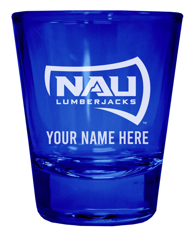 Northern Arizona University Officially Licensed Personalized Engraved Full Color 2 oz Shot Glass Blue