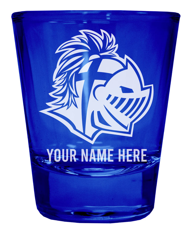 Southern Wesleyan University Officially Licensed Personalized Engraved Full Color 2 oz Shot Glass Blue