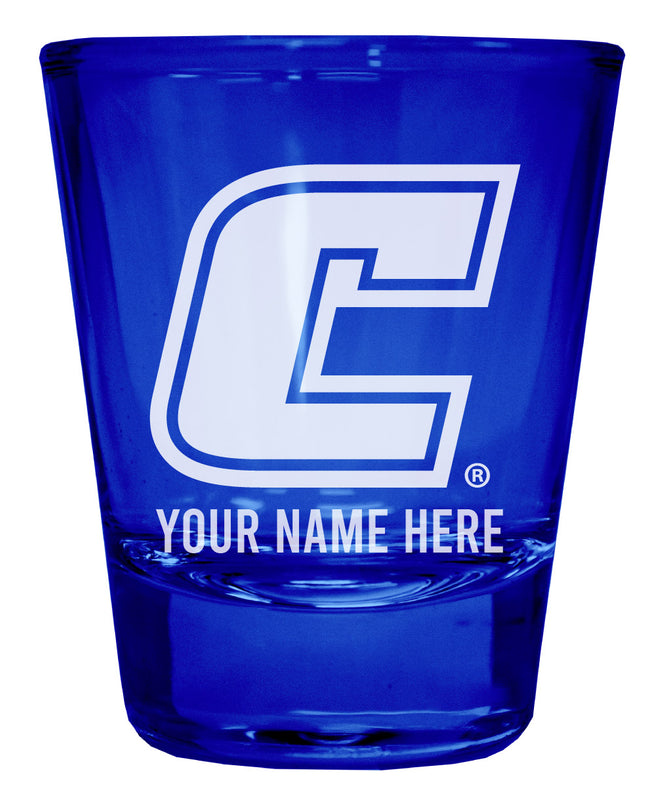 University of Tennessee at Chattanooga Officially Licensed Personalized Engraved Full Color 2 oz Shot Glass Blue