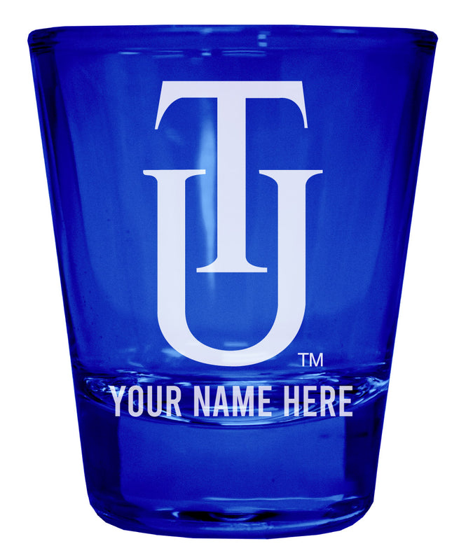 Tuskegee University Officially Licensed Personalized Engraved Full Color 2 oz Shot Glass Blue