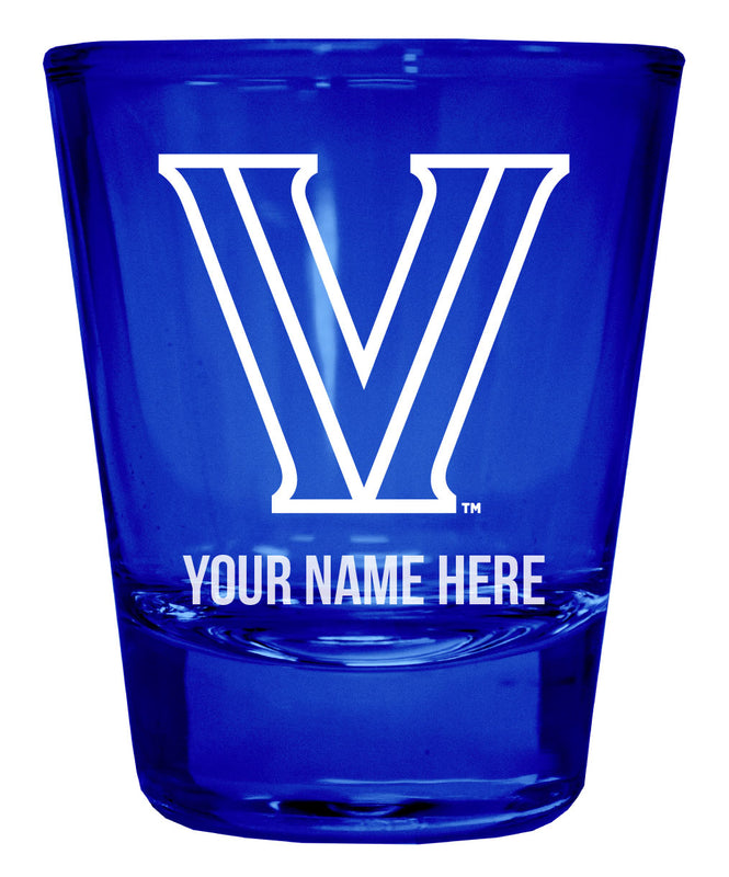 Villanova Wildcats Officially Licensed Personalized Engraved Full Color 2 oz Shot Glass Blue